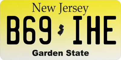 NJ license plate B69IHE