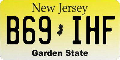 NJ license plate B69IHF