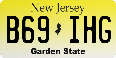 NJ license plate B69IHG