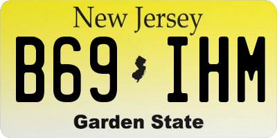 NJ license plate B69IHM