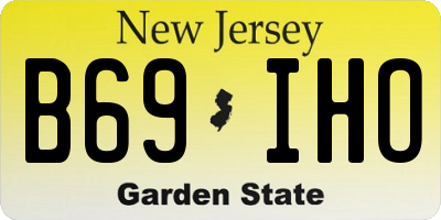 NJ license plate B69IHO