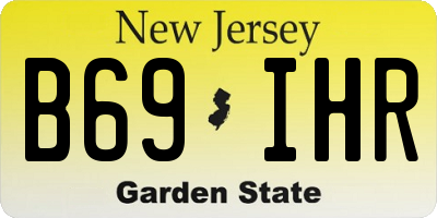 NJ license plate B69IHR