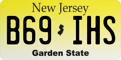 NJ license plate B69IHS