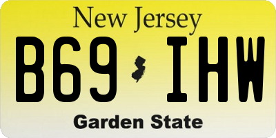 NJ license plate B69IHW