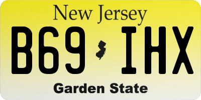 NJ license plate B69IHX