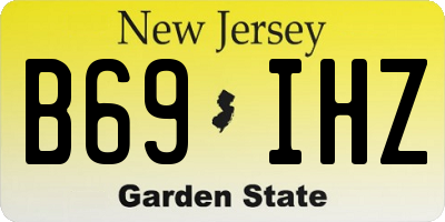 NJ license plate B69IHZ