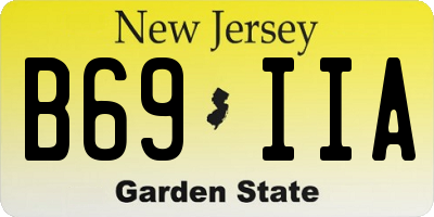 NJ license plate B69IIA