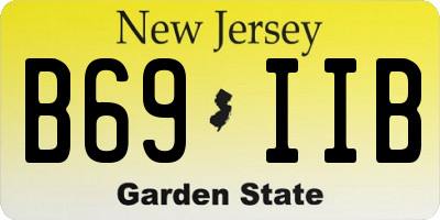 NJ license plate B69IIB