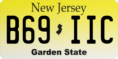 NJ license plate B69IIC