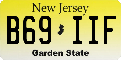 NJ license plate B69IIF