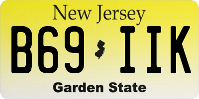 NJ license plate B69IIK