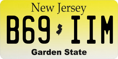 NJ license plate B69IIM