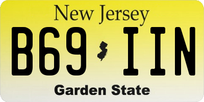 NJ license plate B69IIN