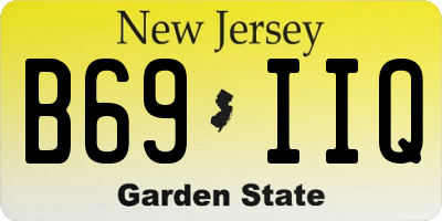 NJ license plate B69IIQ