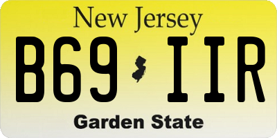 NJ license plate B69IIR