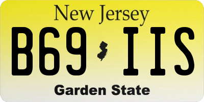 NJ license plate B69IIS