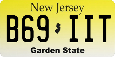 NJ license plate B69IIT