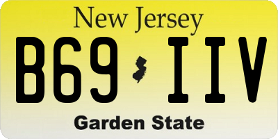 NJ license plate B69IIV