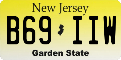 NJ license plate B69IIW