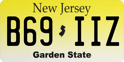 NJ license plate B69IIZ