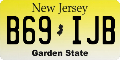 NJ license plate B69IJB