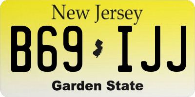 NJ license plate B69IJJ
