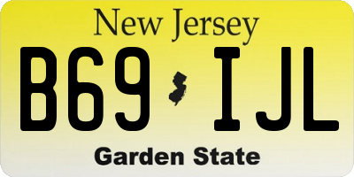 NJ license plate B69IJL