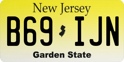 NJ license plate B69IJN