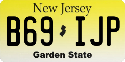 NJ license plate B69IJP