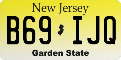 NJ license plate B69IJQ