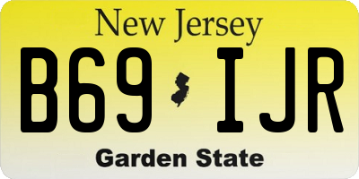 NJ license plate B69IJR