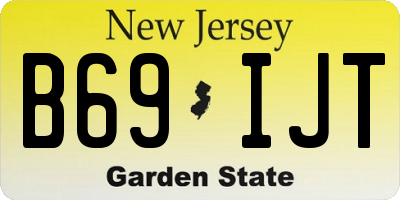 NJ license plate B69IJT