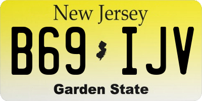 NJ license plate B69IJV
