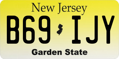 NJ license plate B69IJY
