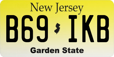 NJ license plate B69IKB
