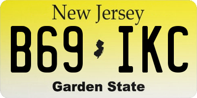 NJ license plate B69IKC