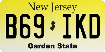 NJ license plate B69IKD