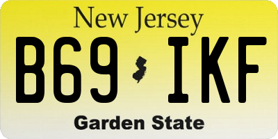 NJ license plate B69IKF