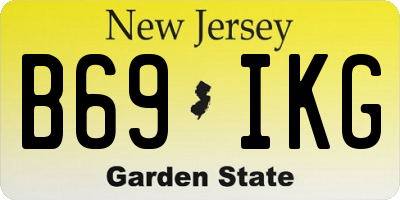 NJ license plate B69IKG