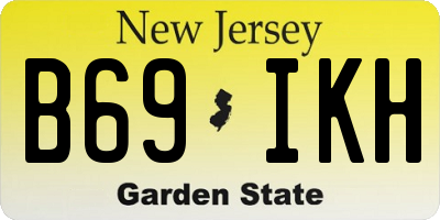 NJ license plate B69IKH