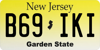 NJ license plate B69IKI