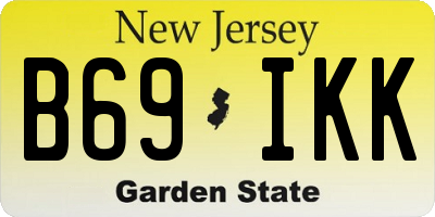 NJ license plate B69IKK