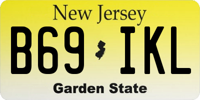 NJ license plate B69IKL