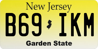 NJ license plate B69IKM