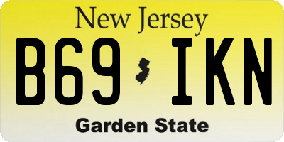 NJ license plate B69IKN