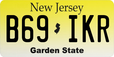NJ license plate B69IKR