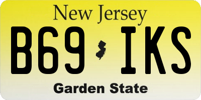 NJ license plate B69IKS