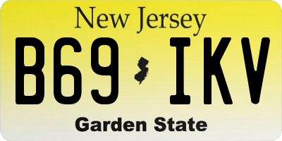 NJ license plate B69IKV