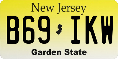 NJ license plate B69IKW