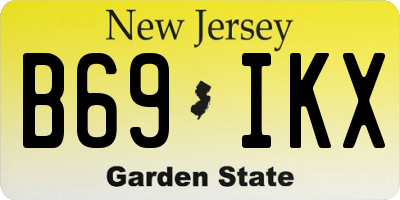 NJ license plate B69IKX